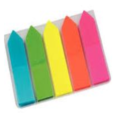 Marque-pages, paquet 25 × 5 couleurs